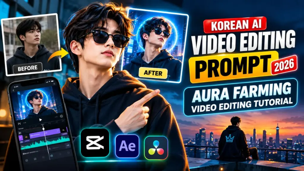 Viral Korean AI Video Editing Prompt 2026: Aura Farming Video Editing Tutorial