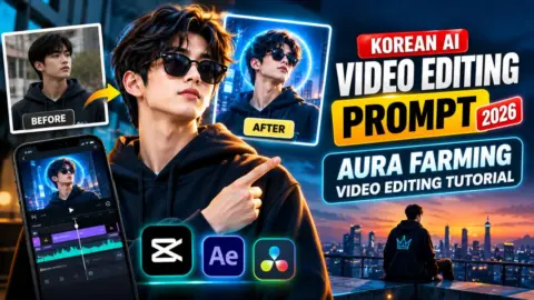 Viral Korean AI Video Editing Prompt 2026: Aura Farming Video Editing Tutorial